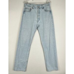 Levi's 501 Original Straight Leg Light Wash Denim Jeans Men's 34x34